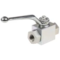 RS PRO Zinc Passivated Steel Hydraulic Ball Valve G 3/8, 500 bar Max Pressure, -20°C to 100°C, 2 Ports 297-5833