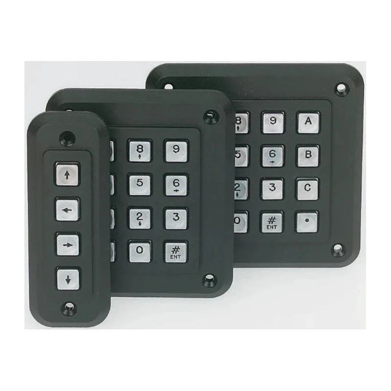 Storm 16 Key Polymer Keypad 4x4 Matrix, Black Housing, Die Cast Zinc Actuators, Operating Temperature -40°C to 100°C IP65
