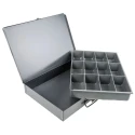 Durham 12 Cell Grey Steel Compartment Box 50mm x 339mm x 234mm 303-4646