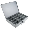 Durham 12 Cell Grey Steel Compartment Box 50mm x 339mm x 234mm 303-4646