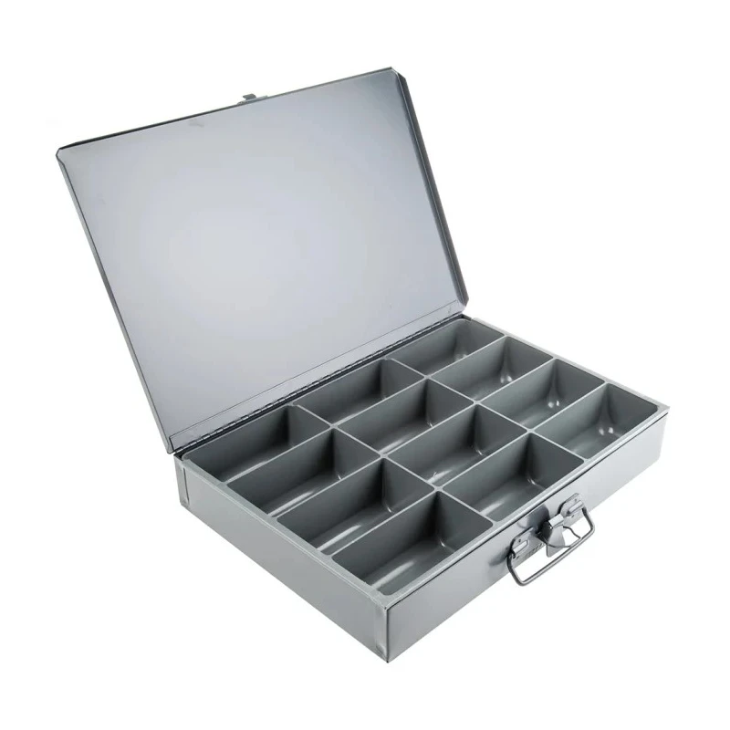 Durham 12 Cell Grey Steel Compartment Box 50mm x 339mm x 234mm 303-4646