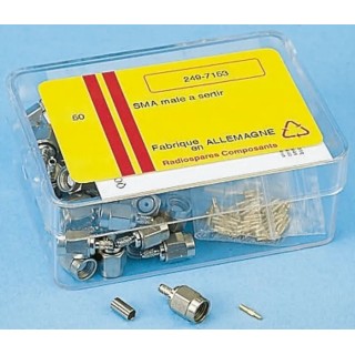Telegartner SMA Series Coaxial Connector Cable Male SMA, 50 Ω, Straight Body Crimp J01150A0019