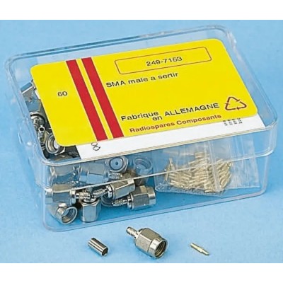 Telegartner SMA Series Coaxial Connector Cable Male SMA, 50 Ω, Straight Body Crimp J01150A0019