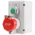 Craig & Derricott Push Button Control Station SPDT, Die Cast Aluminium Enclosure, IP65, Green Red Buttons SSTH/GS/P/F3/MG/CO