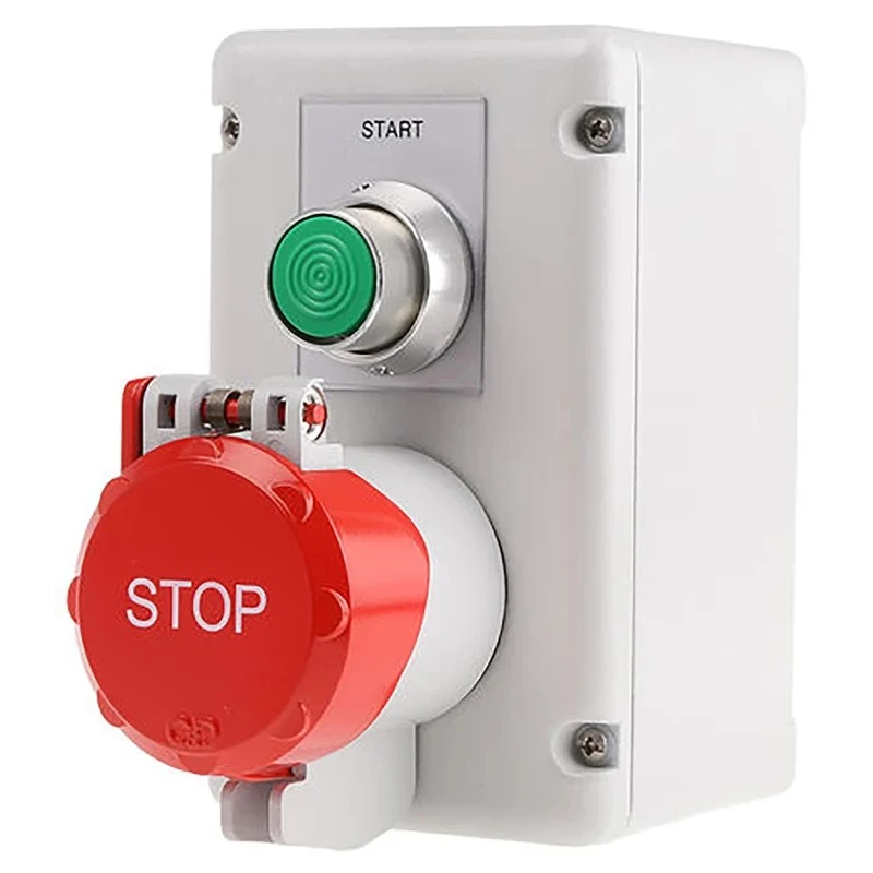 Craig & Derricott Push Button Control Station SPDT, Die Cast Aluminium Enclosure, IP65, Green Red Buttons SSTH/GS/P/F3/MG/CO