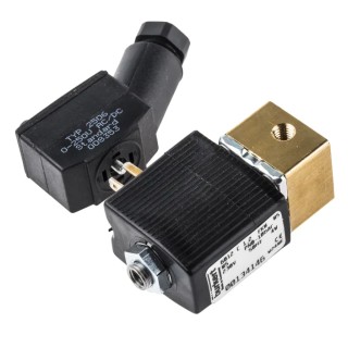 Burkert Brass Body 3 Port Normally Closed Solenoid Valve 230V AC 6012 Series 134146
