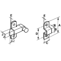 Pinet Steel Zinc Plated Door Bolt 36.5 mm Length 3.5 mm Mounting Hole Diameter Model 16-1-3625