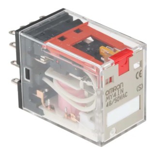 Omron DIN Rail Power Relay 48V AC Coil, 5A Switching Current, 4PDT Model MY4IN AC48/50(S)