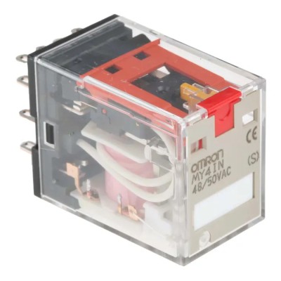 Omron DIN Rail Power Relay 48V AC Coil, 5A Switching Current, 4PDT Model MY4IN AC48/50(S)