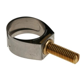 Unex Stainless Steel Brass Bolt Slotted Screw Hose Clip 14-19 mm ID 9940