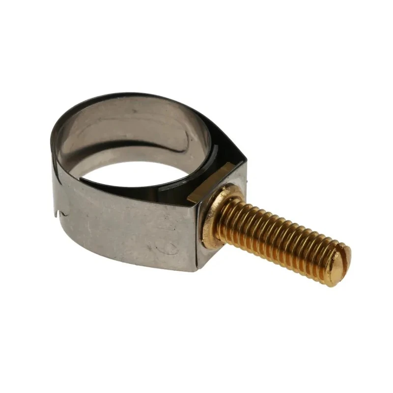 Unex Stainless Steel Brass Bolt Slotted Screw Hose Clip 14-19 mm ID 9940