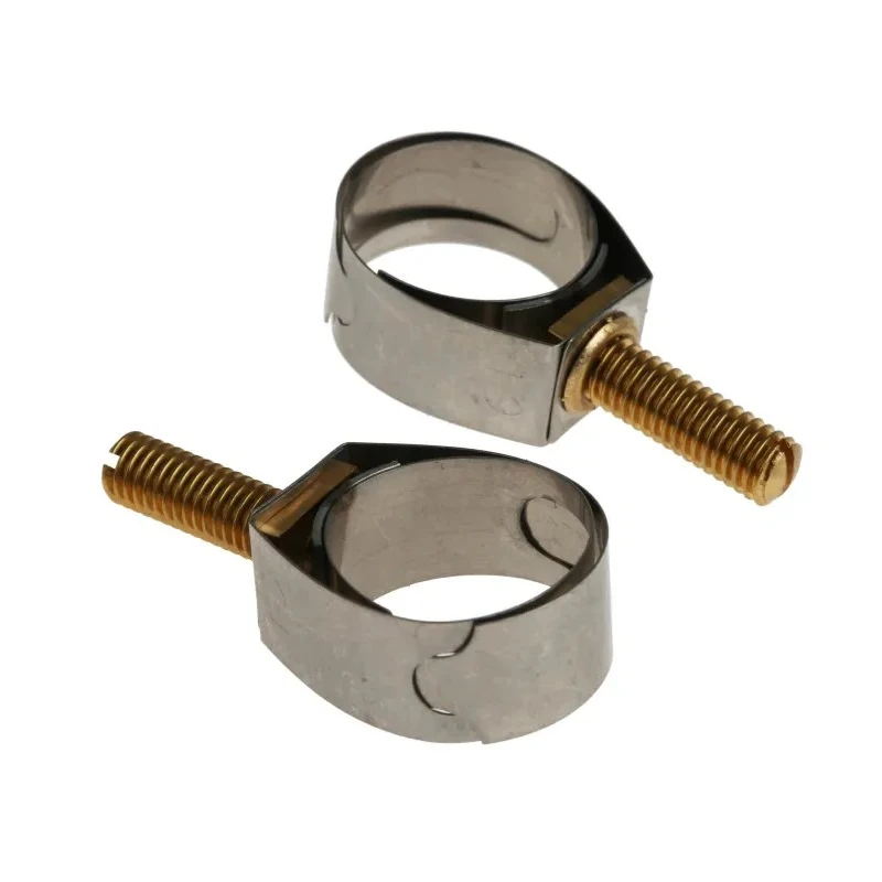 Unex Stainless Steel Brass Bolt Slotted Screw Hose Clip 14-19 mm ID 9940
