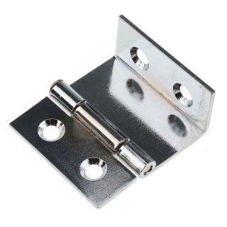 Pinet Chrome Plated Steel Butt Hinge Screw Fixing 38mm x 19mm x 1.5mm 60-1-3332