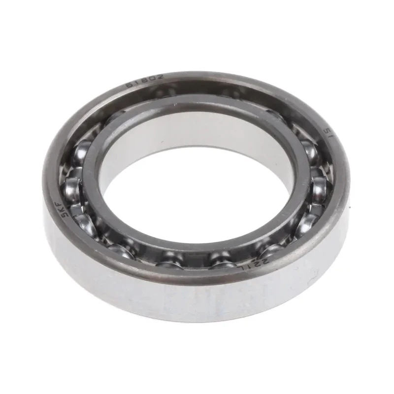 SKF Single Row Deep Groove Ball Bearing 15 mm ID, 24 mm OD, 5 mm Race Width, Sheet Metal Cage 61802