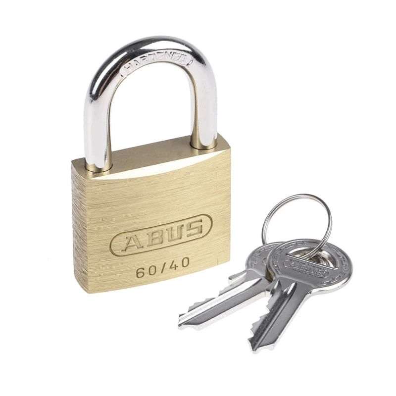 ABUS Keyed Steel, Brass Padlock Weatherproof Keyed Alike, 6 mm Shackle Diameter, 40 mm Body XR006040K3