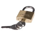 ABUS Weatherproof Keyed Brass Padlock, 40mm Body Width, 6.5 mm Stainless Steel Shackle XR0065IB40