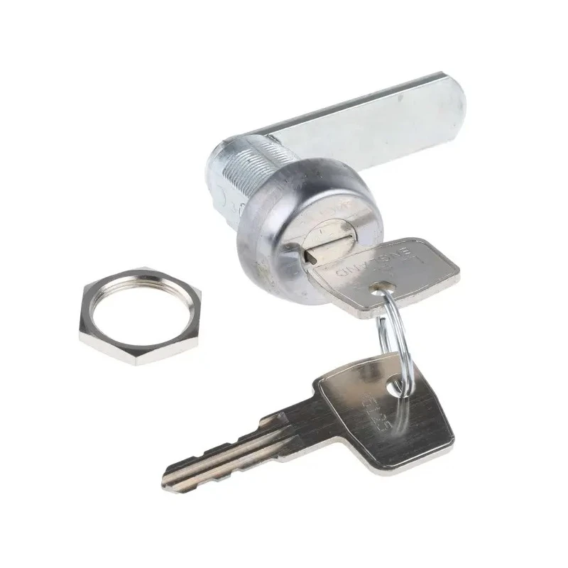 Euro-Locks a Lowe & Fletcher group Company Stainless Steel Camlock, 22 mm Panel-to-Tongue, Key Unlock 1414014