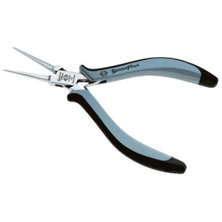 CK Long Nose Plier, 145mm Overall Length, 20mm Jaw, ESD Safe, Polyvinyl Chloride Handle T3783D