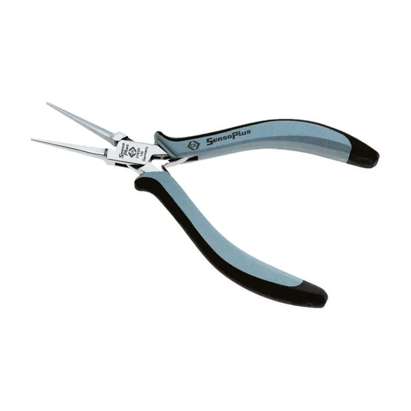 CK Long Nose Plier, 145mm Overall Length, 20mm Jaw, ESD Safe, Polyvinyl Chloride Handle T3783D