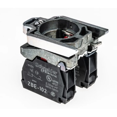 Schneider Electric Harmony Series Contact Block, 600V, 10A, SPDT, Screw Terminal, Fixing Collar Included ZB4BZ104