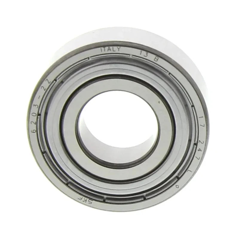 SKF Shielded Single Row Deep Groove Ball Bearing 17 mm ID, 40 mm OD, 12 mm Width, Series 2 Light 6203-2Z
