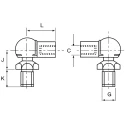 Camloc Gas Springs Stainless Steel M8 x 1.25 Ball & Socket Joint 30mm x 25mm 104333R