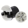 Hubbell 20A 250V USA Mains Plug Black Nylon Cable with Screw Termination HBL2321