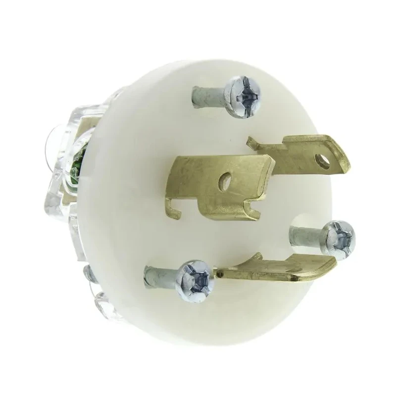 Hubbell 20A 250V USA Mains Plug Black Nylon Cable with Screw Termination HBL2321