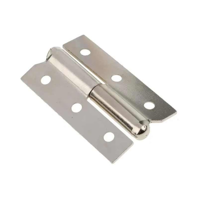 Pinet Nickel Plated Steel Butt Hinge with Lift Off Pin Screw Fixing 50mm x 30mm x 1.2mm 14-7-3394
