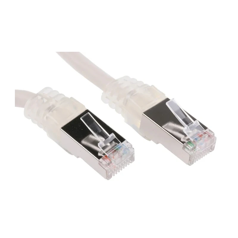 Decelect Shielded Cat5 Ethernet Cable, Grey PVC Jacket, 5 m Length, Terminated, RoHS Compliant 