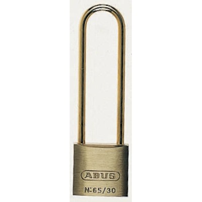 ABUS Keyed Brass Weatherproof Padlock with 5 mm Stainless Steel Shackle, 70 mm Length, 30 mm Body XR0065MBHB3