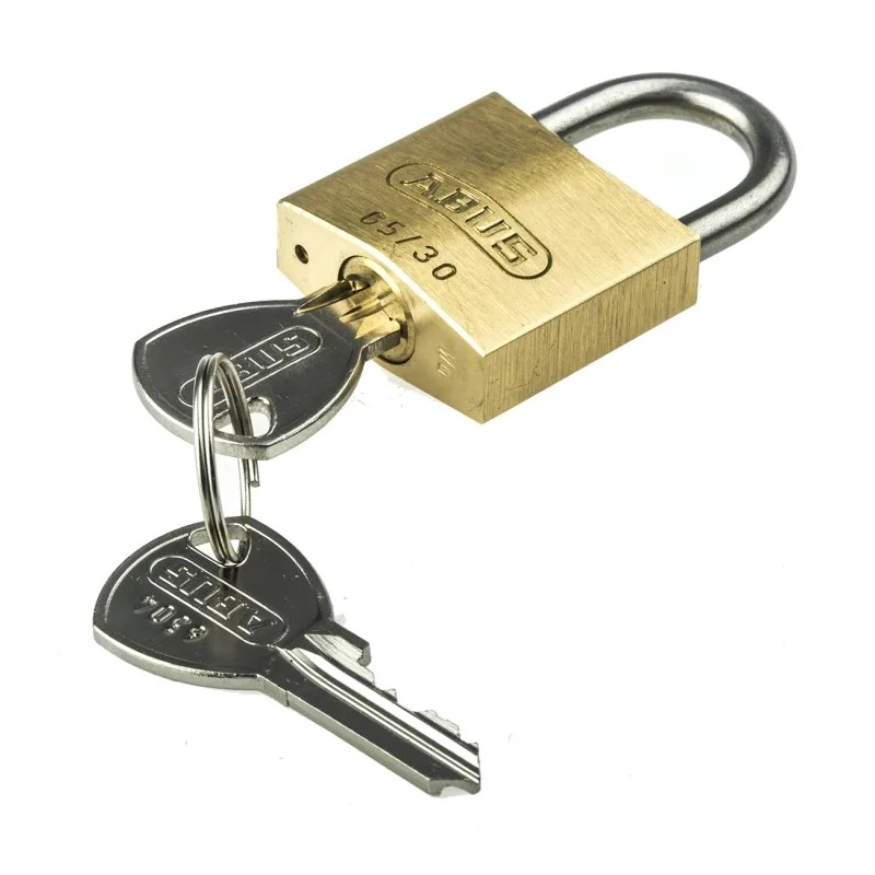 ABUS Weatherproof Padlock Stainless Steel, Brass 5 mm Shackle Diameter, 30 mm Body Width XR0065IB30KA7