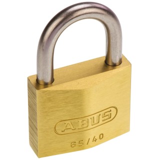 ABUS Stainless Steel and Brass Weatherproof Keyed-Alike Padlock 6.5 mm Shackle Diameter 40 mm Body XR0065IB40KA7