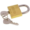 ABUS Stainless Steel and Brass Weatherproof Keyed-Alike Padlock 6.5 mm Shackle Diameter 40 mm Body XR0065IB40KA7