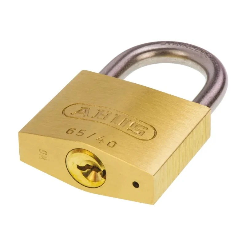 ABUS Stainless Steel and Brass Weatherproof Keyed-Alike Padlock 6.5 mm Shackle Diameter 40 mm Body XR0065IB40KA7