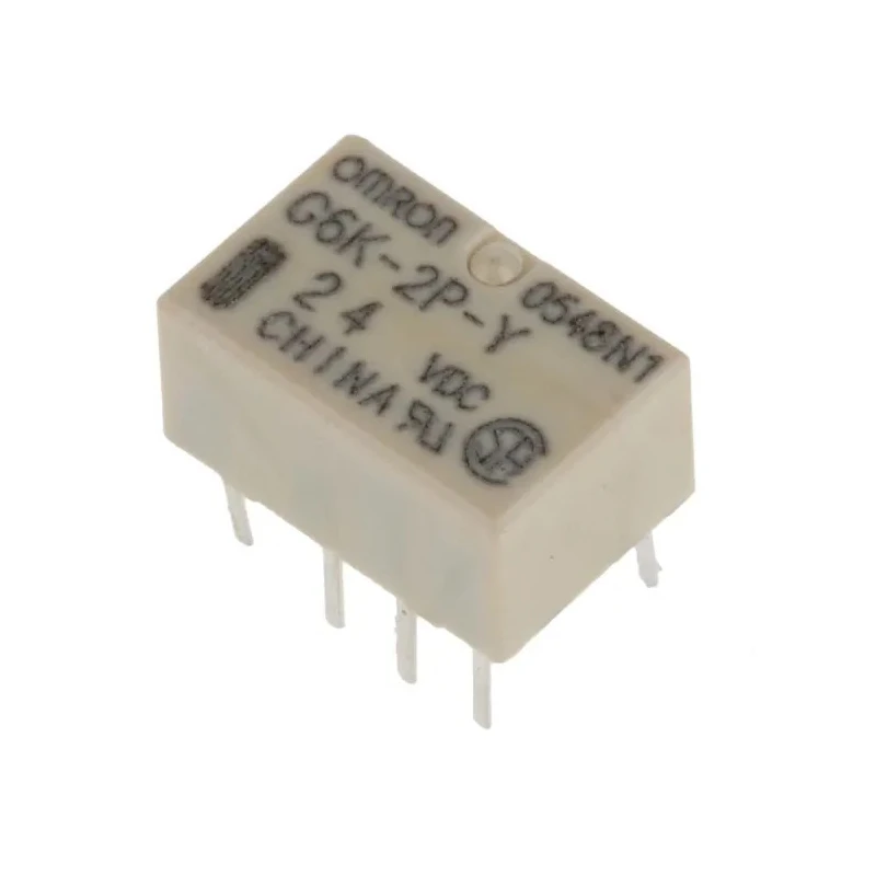 Omron PCB Signal Relay 24V DC Coil, 1A Switching Current, DPDT Contact Configuration G6K-2P-Y 24DC