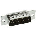 ITT Cannon 15 Way Straight 2.77 mm Pitch Panel Mount D-Sub Connector Male 119998-2831