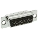 ITT Cannon 15 Way Straight 2.77 mm Pitch Panel Mount D-Sub Connector Male 119998-2831