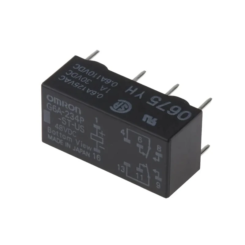Omron PCB Signal Relay 48V DC Coil 2A DPDT Axicom P2 Series G6A-234P-ST-US DC48