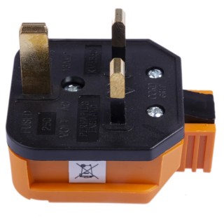 Masterplug 13A 250V UK Mains Plug Orange Thermoplastic Cable Screw Termination HDPT13O-01