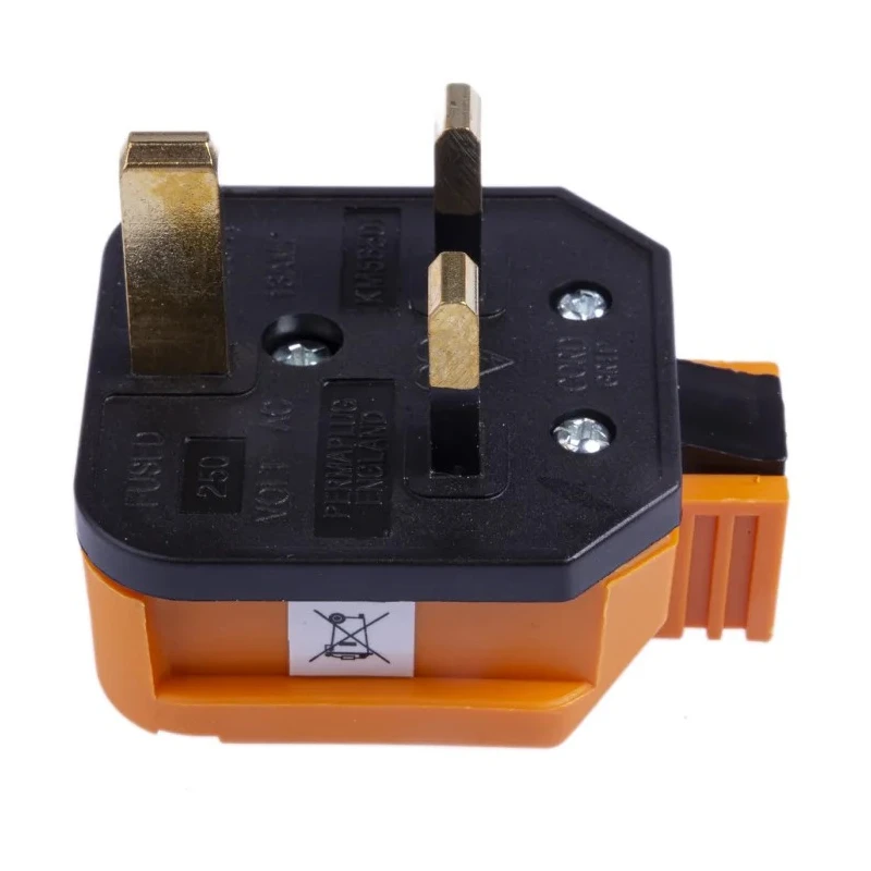Masterplug 13A 250V UK Mains Plug Orange Thermoplastic Cable Screw Termination HDPT13O-01