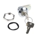 Euro-Locks a Lowe & Fletcher group Company Black Plastic Die Cast Zinc Keyed Camlock 16 mm Panel-to-Tongue F328-03-2 (455E)