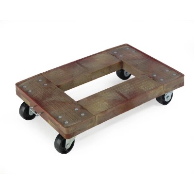 RS PRO Plastic Dolly, 350 kg Load Capacity, Plastic Platform with 75 mm Diameter Swivel Castors, 405mm W x 610mm L 389-0014