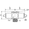 Legris Male Banjo Pneumatic Fitting Nitrile Rubber (NBR), Stainless Steel, Nickel Plated Brass, Polymer, 1/8 in G 3118 04 10