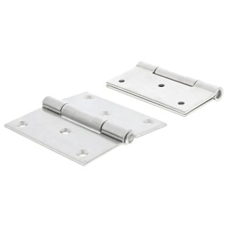 Pinet Stainless Steel Butt Hinge with Removable Pin, Screw Fixing, 80 mm x 80 mm x 2.5 mm 330-8307