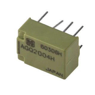 Panasonic Signal Relay, PCB Mount, 4.5V DC Coil, 1A Switching Current, DPDT Contact Configuration AGQ2004H