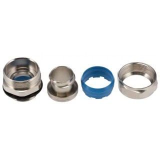 Adaptaflex Nickel Plated Brass Conduit Fitting, 25 mm Nominal Size, PG21 Thread, Silver IP65, 7TCA296020R0215 SP25/PG21/M