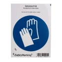 Wolk Polyvinyl Chloride Mandatory Sign Hand Protection 100mm x 100mm Self-Adhesive 21.0495