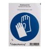 Wolk Polyvinyl Chloride Mandatory Sign Hand Protection 100mm x 100mm Self-Adhesive 21.0495