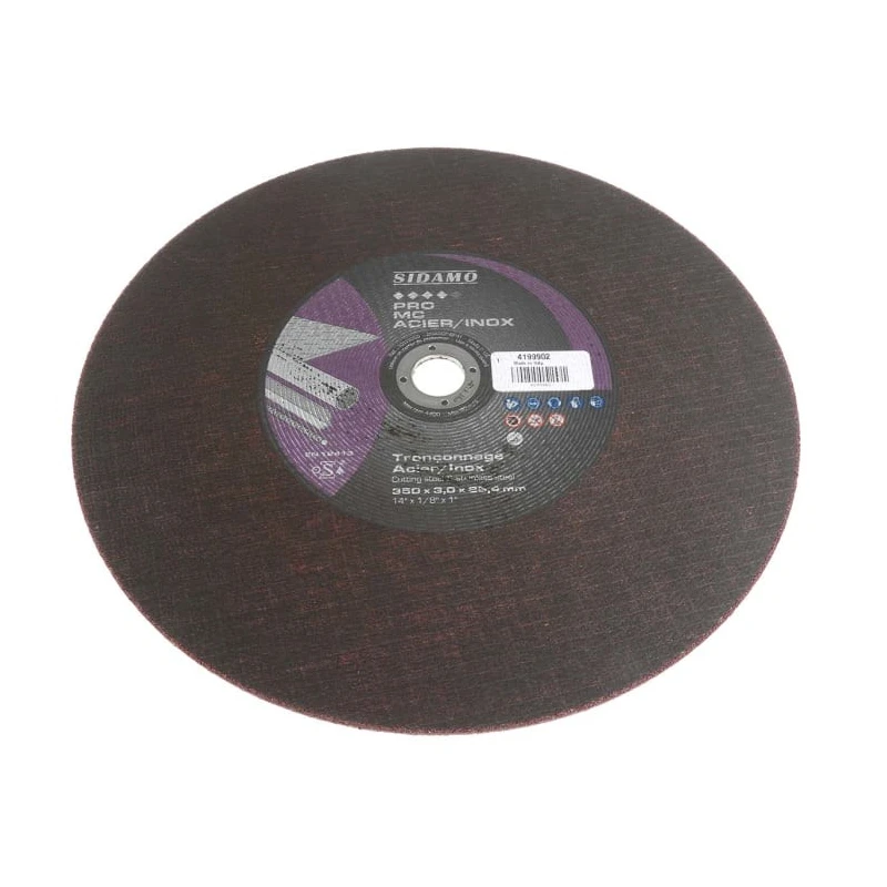 Sidamo Ceramic Abrasive Disc 355 mm Diameter x 2.8 mm Thickness Fine Grade P120 Grit 10111055
